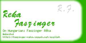 reka faszinger business card